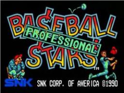 Baseball Stars Professional Title Screen